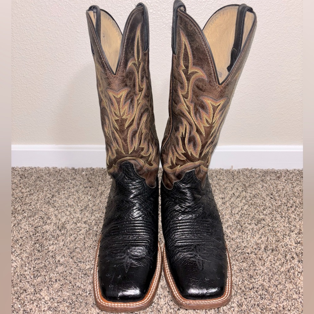 Mens Justin boots ostrich cowboy boots